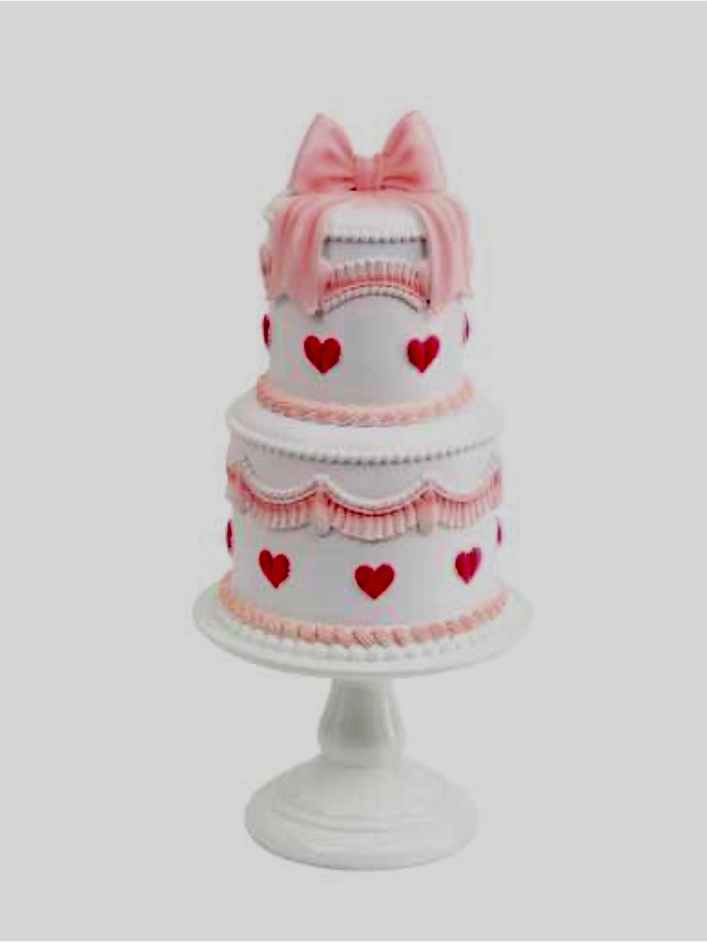 ASSIGN BRAND Double Layer Cake with Bow Decor